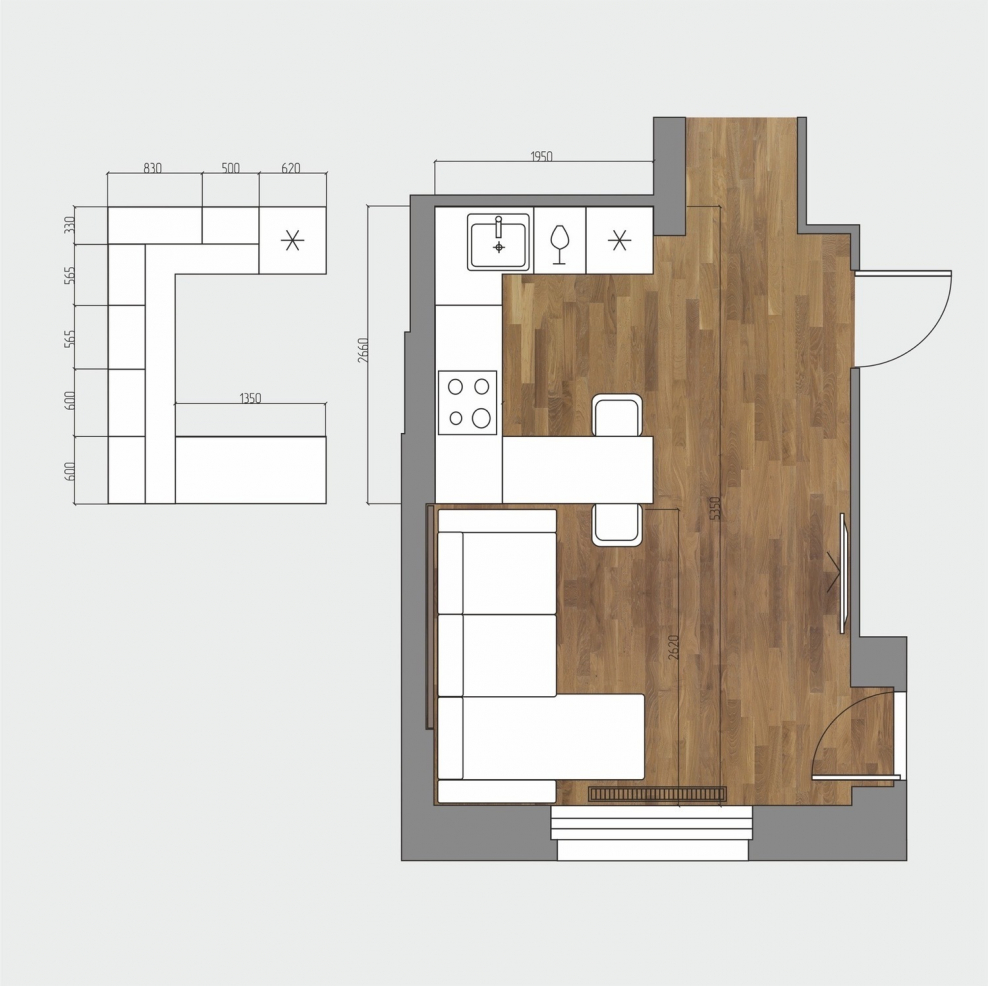 Варианты расстановки мебели для проходных завода