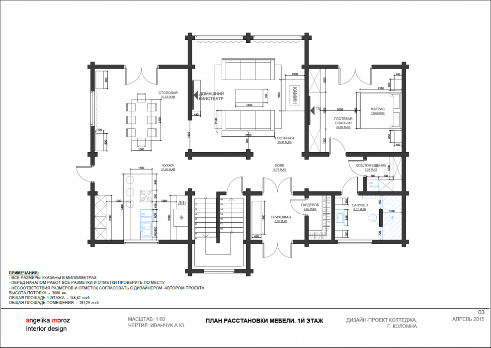 План расстановка мебели на балконе