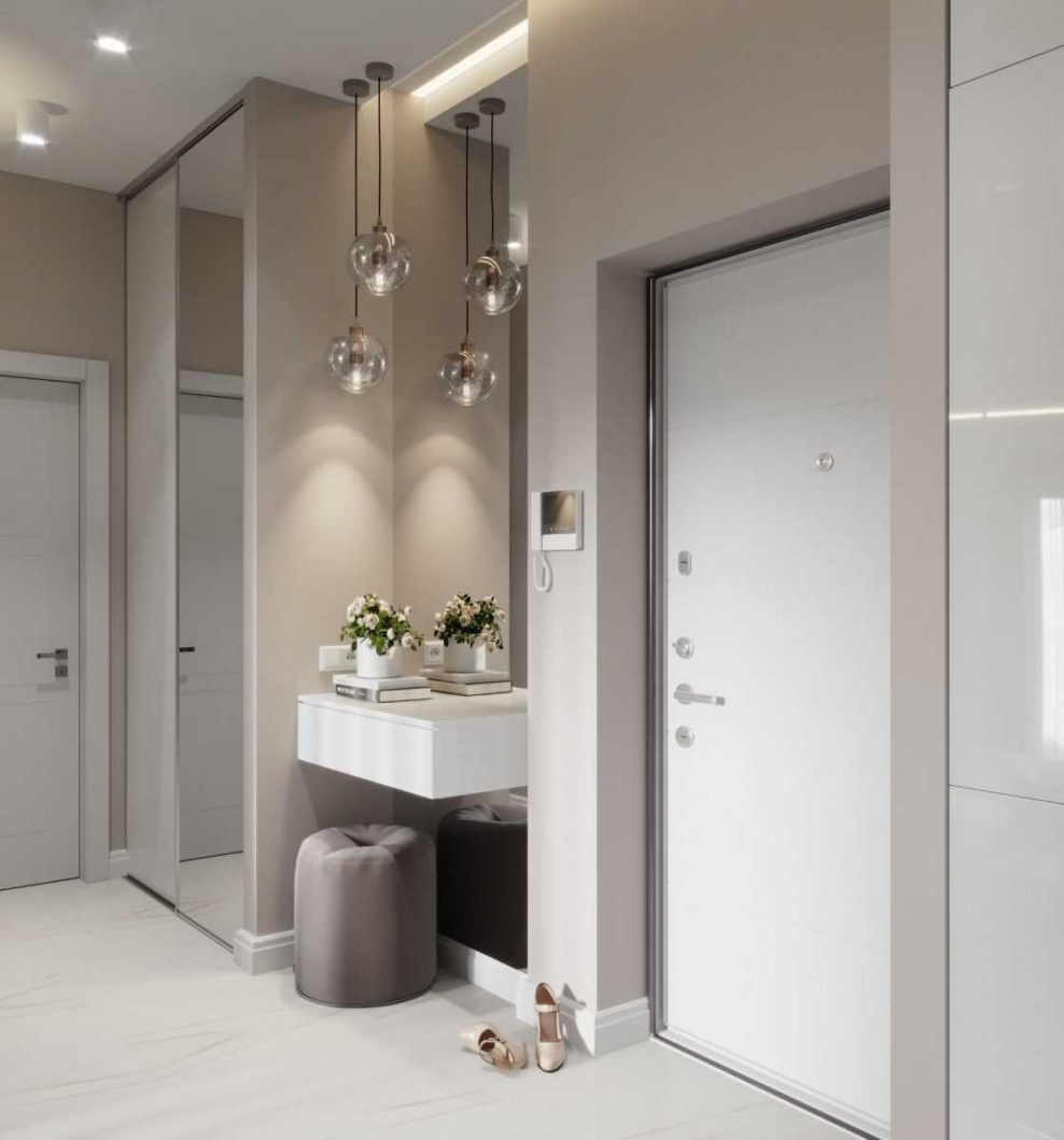Прихожая в светлых тонах
