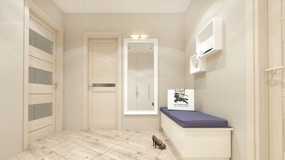 Интерьер прихожей в светлых тонах