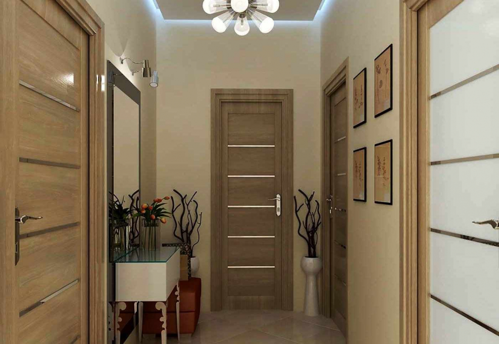 Бежевые двери в интерьере квартиры