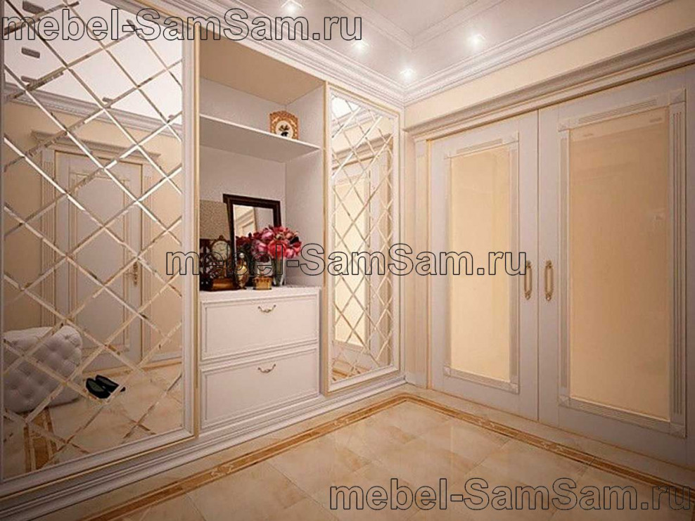 Шкаф прихожая "Неоклассика" цвет патина