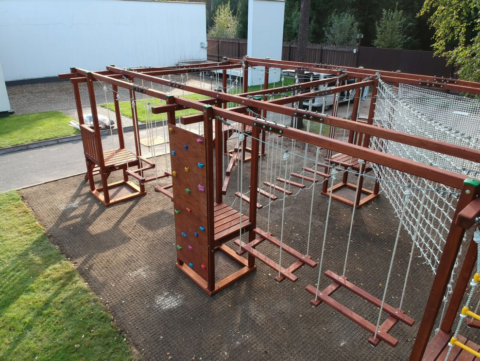Веревочный парк детская площадка