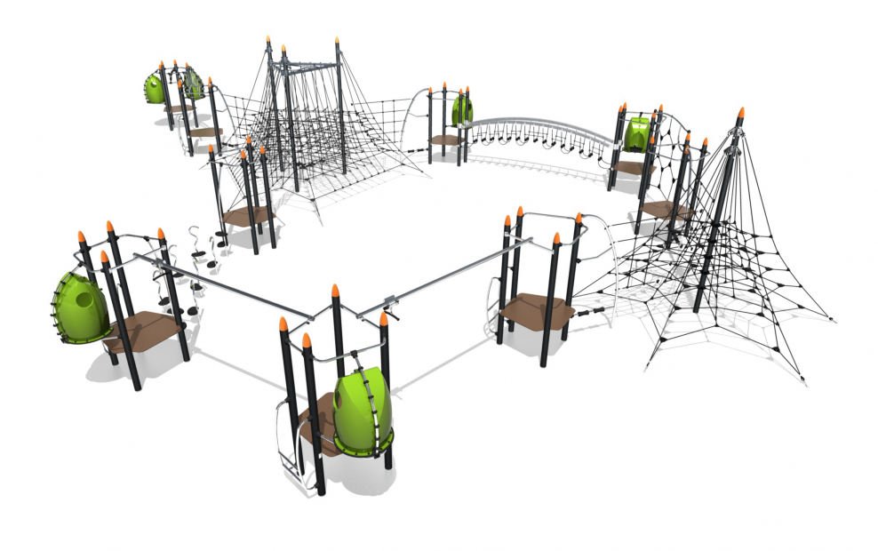 Деревянная детская площадка