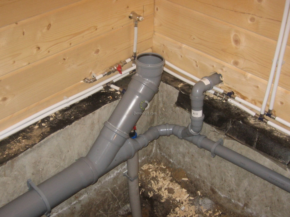Устройство канализации и водопровода для бытовок