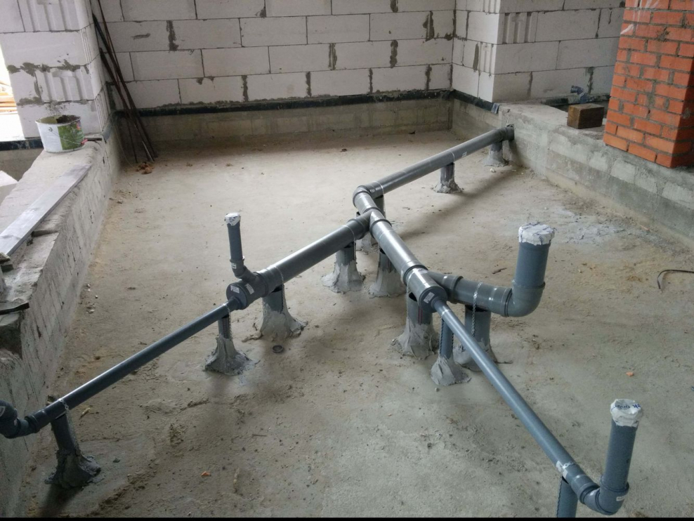 Разводка канализации в частном