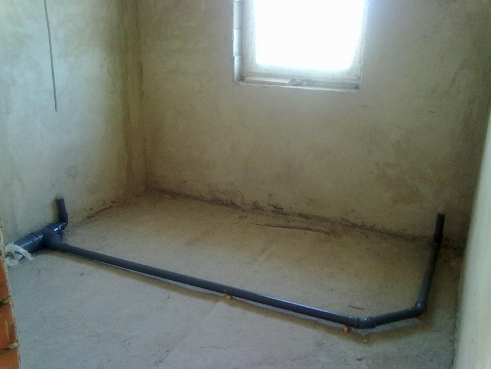 Трубы канализация разводка по полу