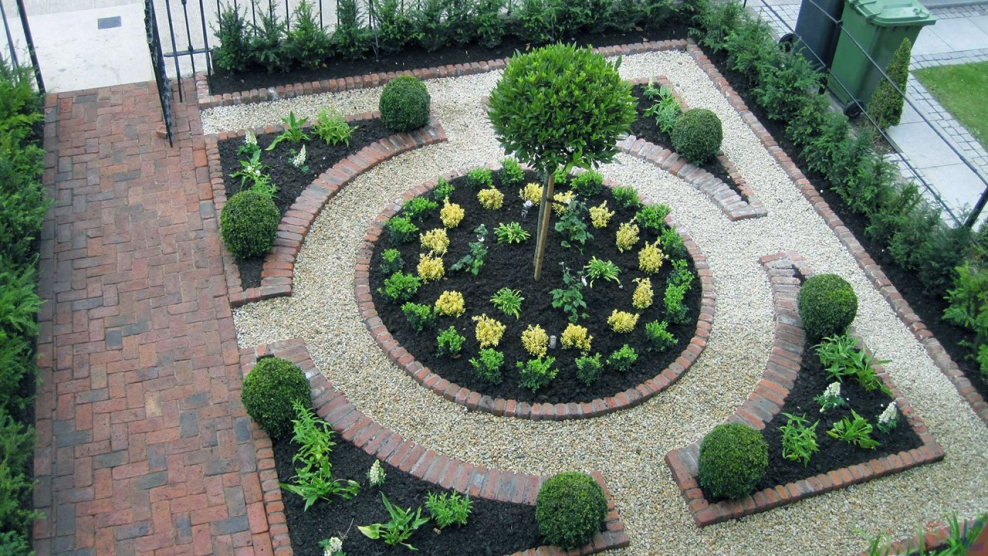 Круглые клумбы ассиметричные