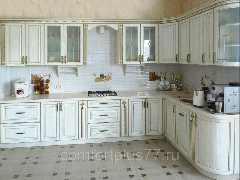 Кухня массив ясеня с патиной