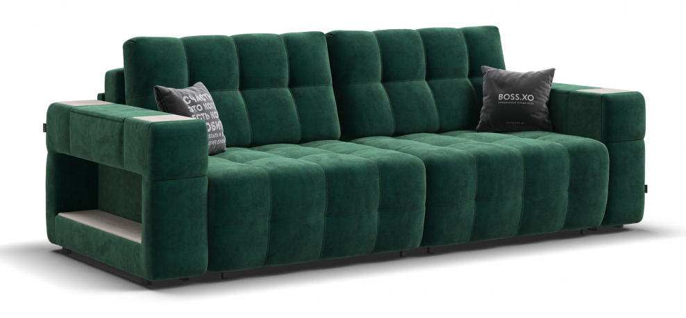 Угловой диван Boss Max велюр ALKANTARA серый(519144)