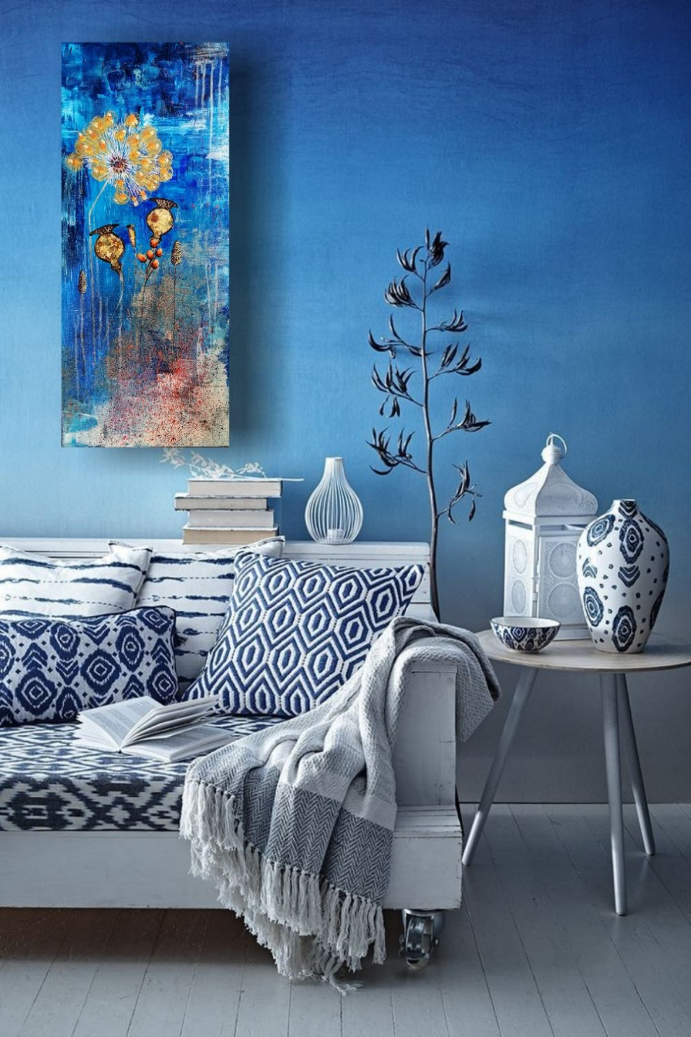 Синий интерьер