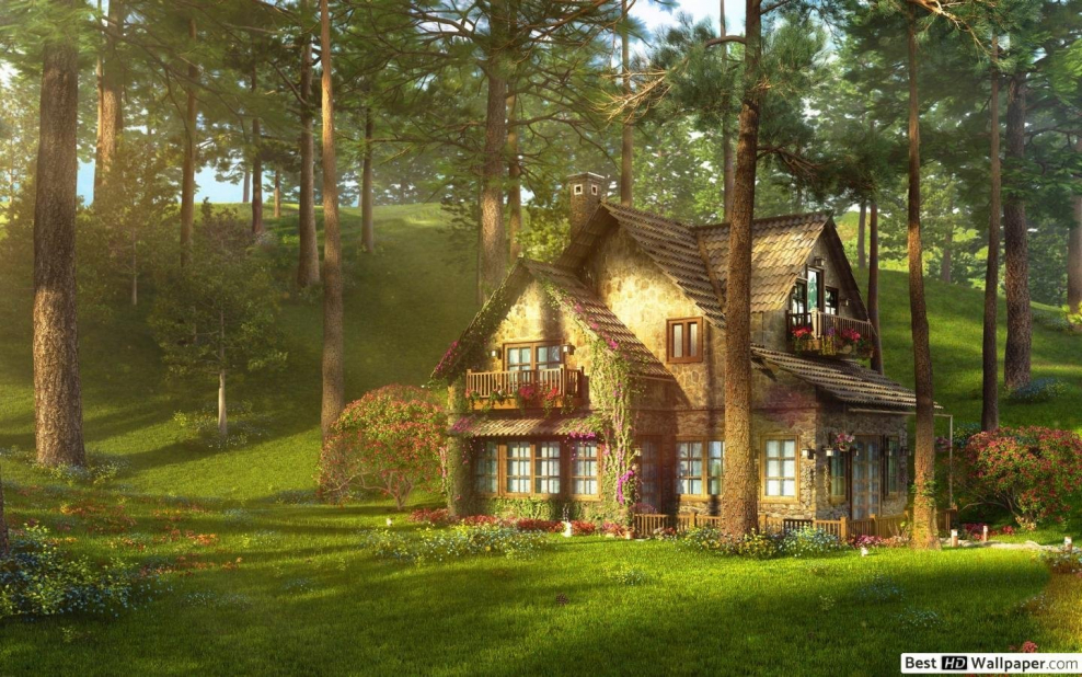 Сказочный домик в лесу