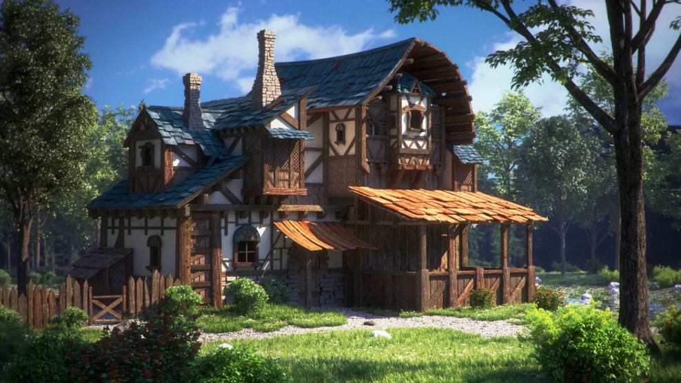 Концепт арт деревня