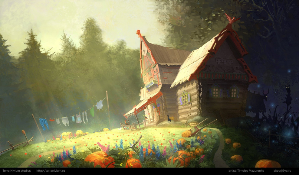 Сказочная избушка в лесу