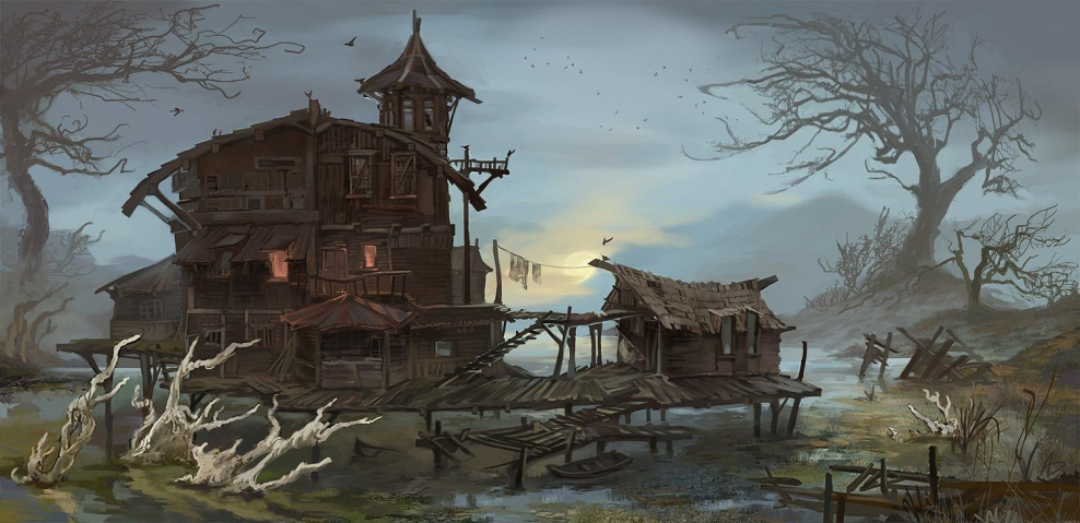 Домик на болотах