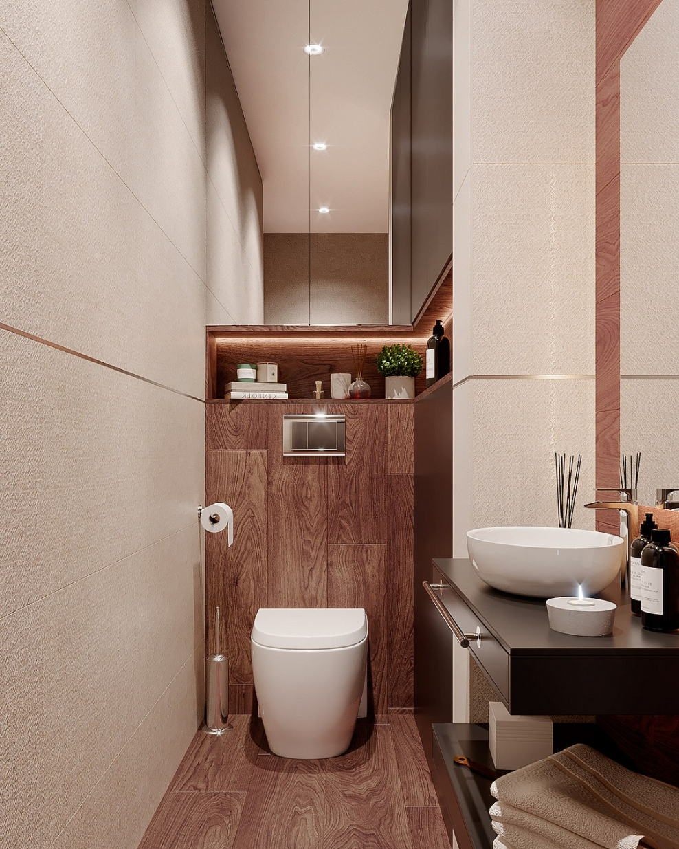 Интерьер туалетной комнаты