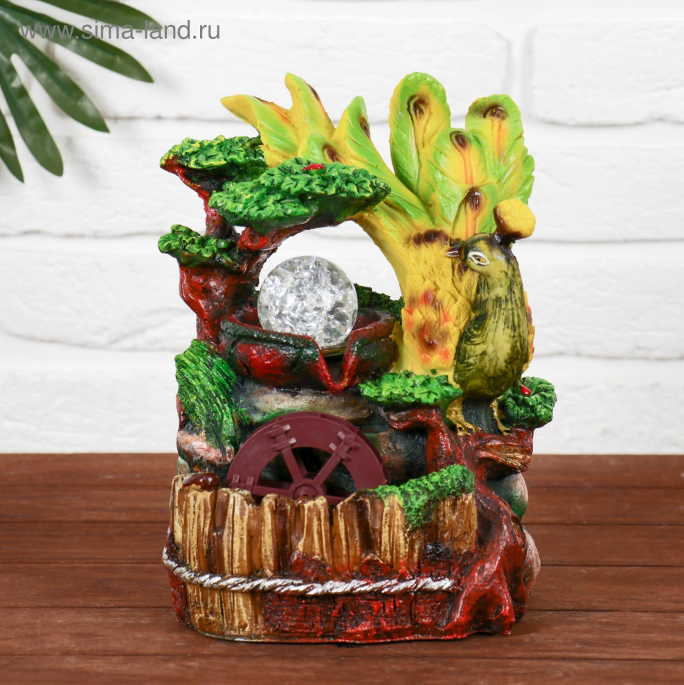 Настольный водопад с подсветкой