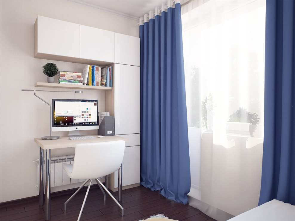 Небольшое рабочее место в гостиной