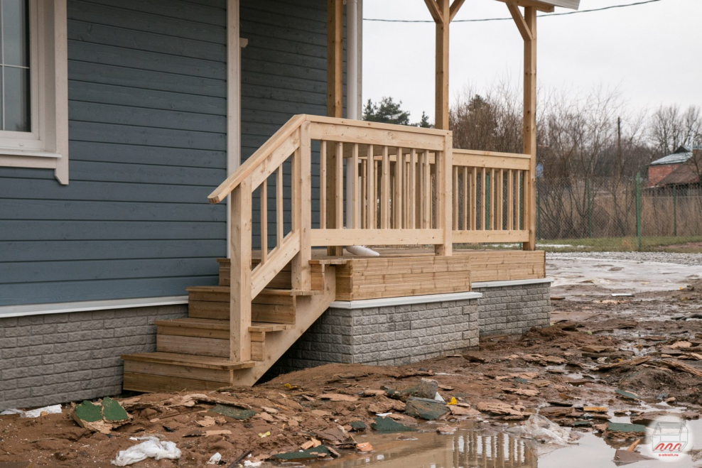 Деревянное крыльцо для частного