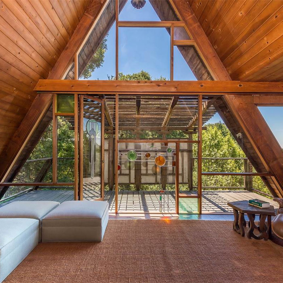 Треугольный дом с террасой