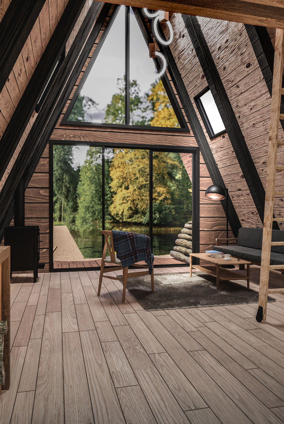 Планкен на мансарде