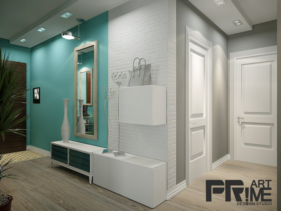 Белая прихожая в интерьере