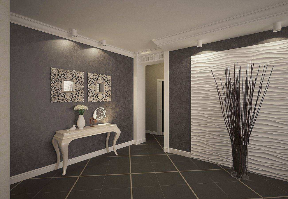 Светло серая прихожая