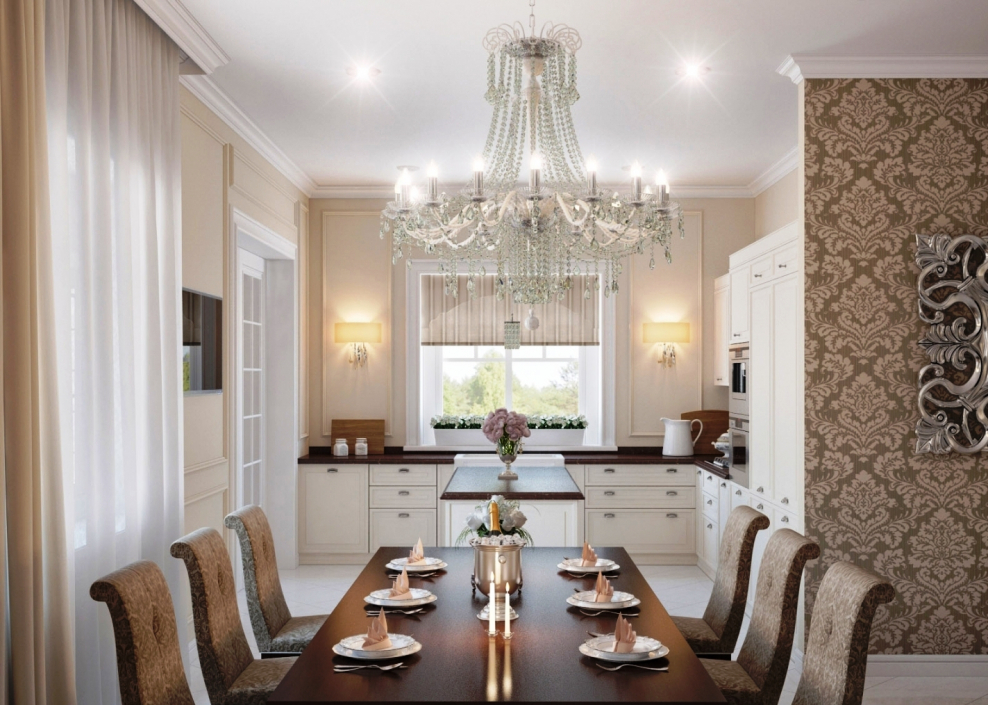 Столовая в стиле современная классика