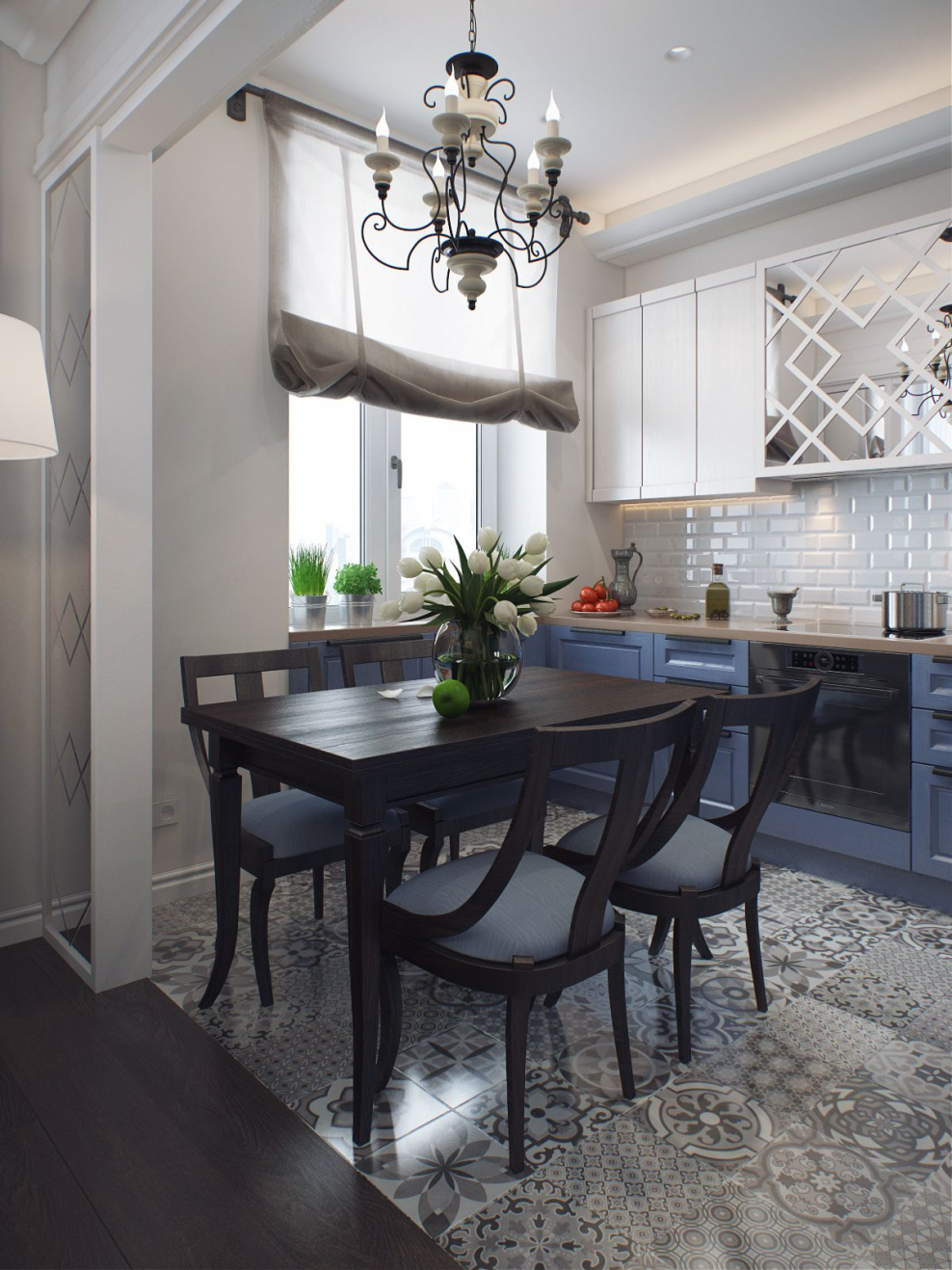 Зона столовой на кухне