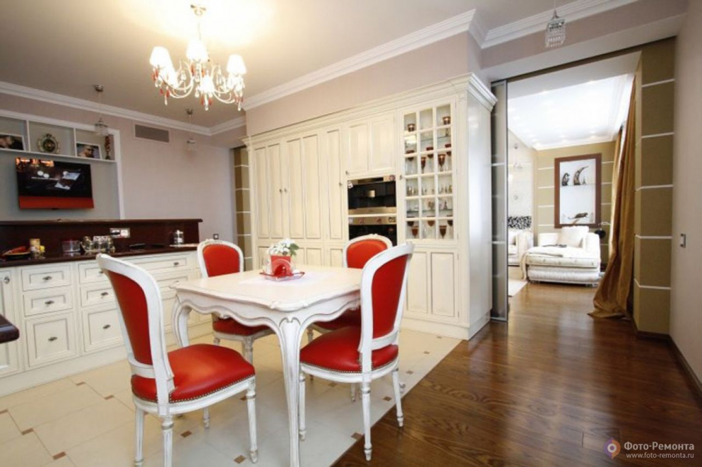 Кухни столовые в белом стиле