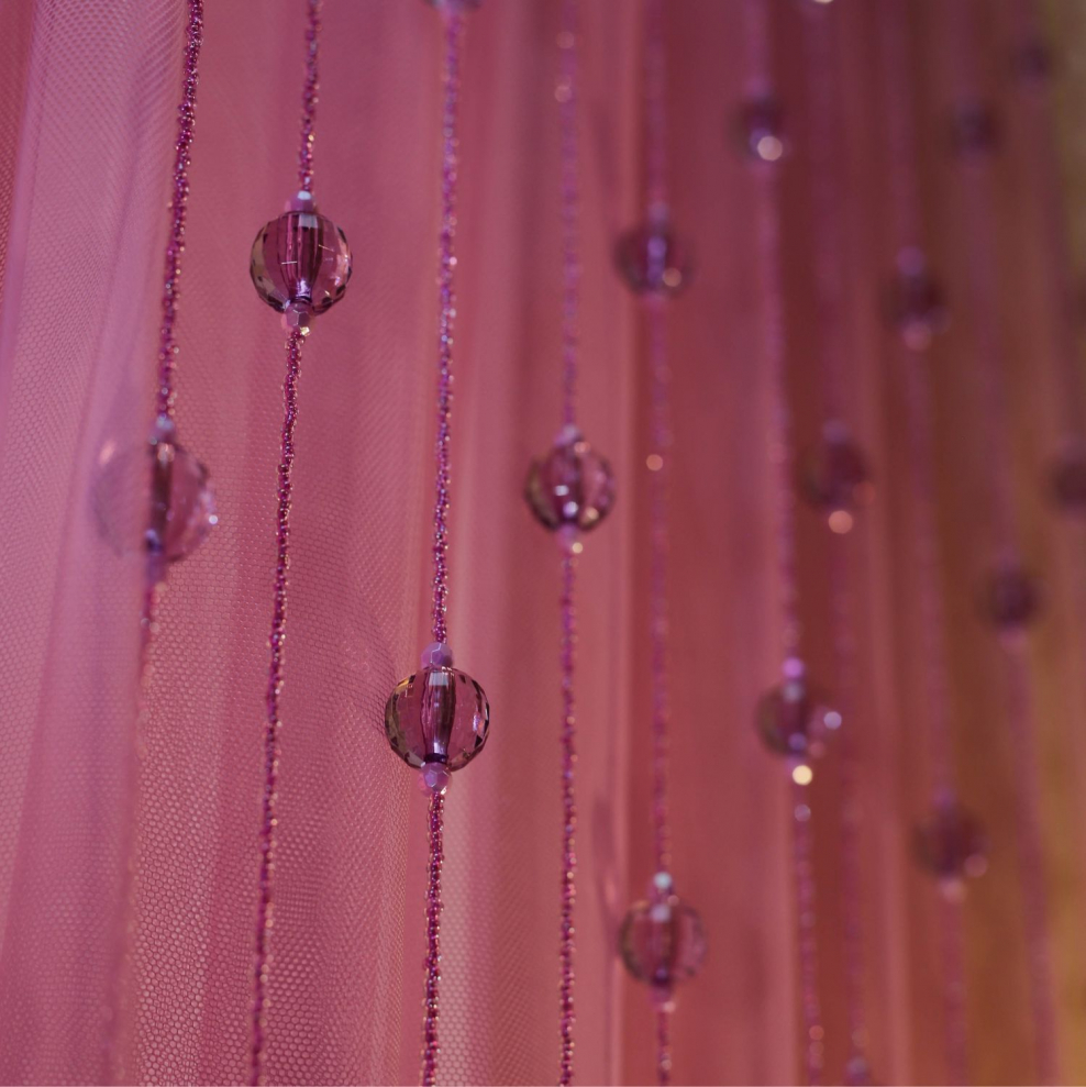 Вуаль с бусинами