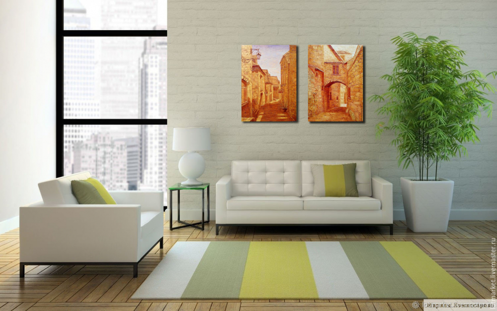 Светлый интерьер с картиной