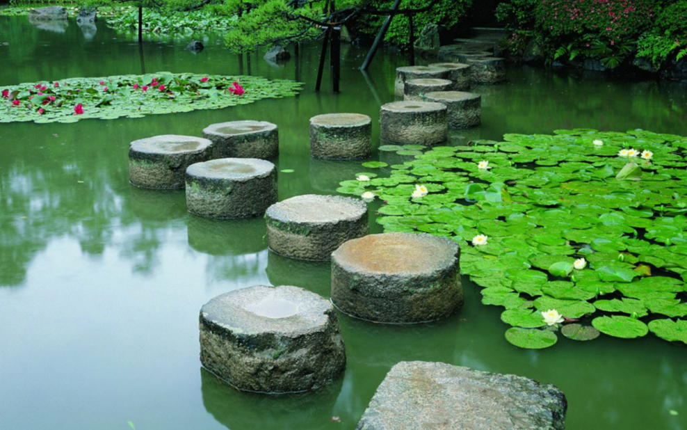 Водный сад в Японии