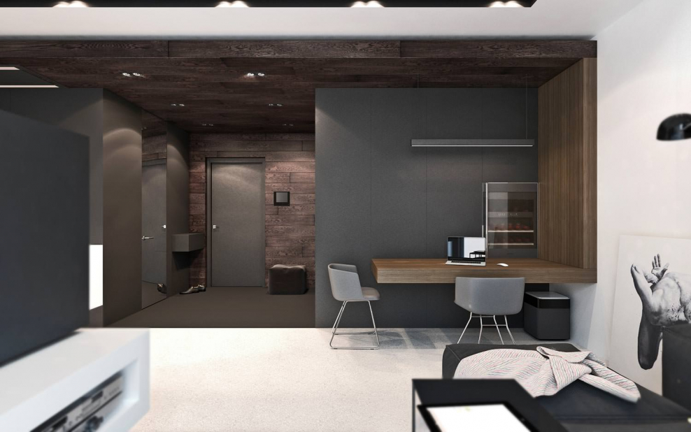 Интерьер квартиры студии 2020 год