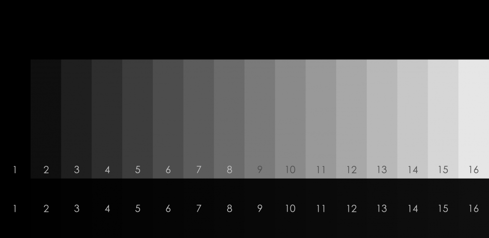 Шкала серого для калибровки монитора