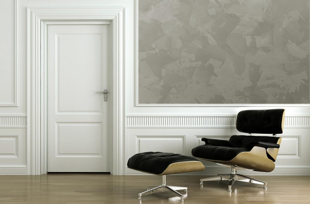 Бархатная краска для стен в интерьере