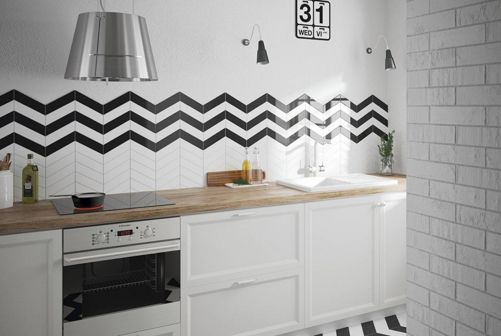 Chevron Wall White left 18.6x5.2 23344 плитка