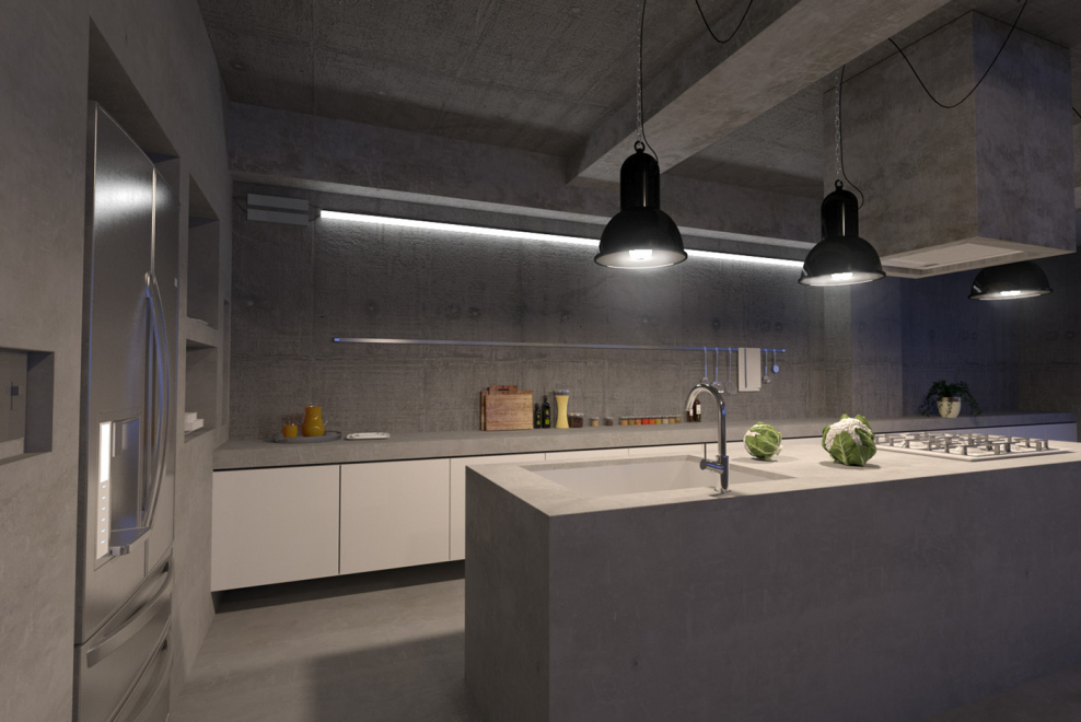 Кухня гостиная 33 кв м в современном стиле