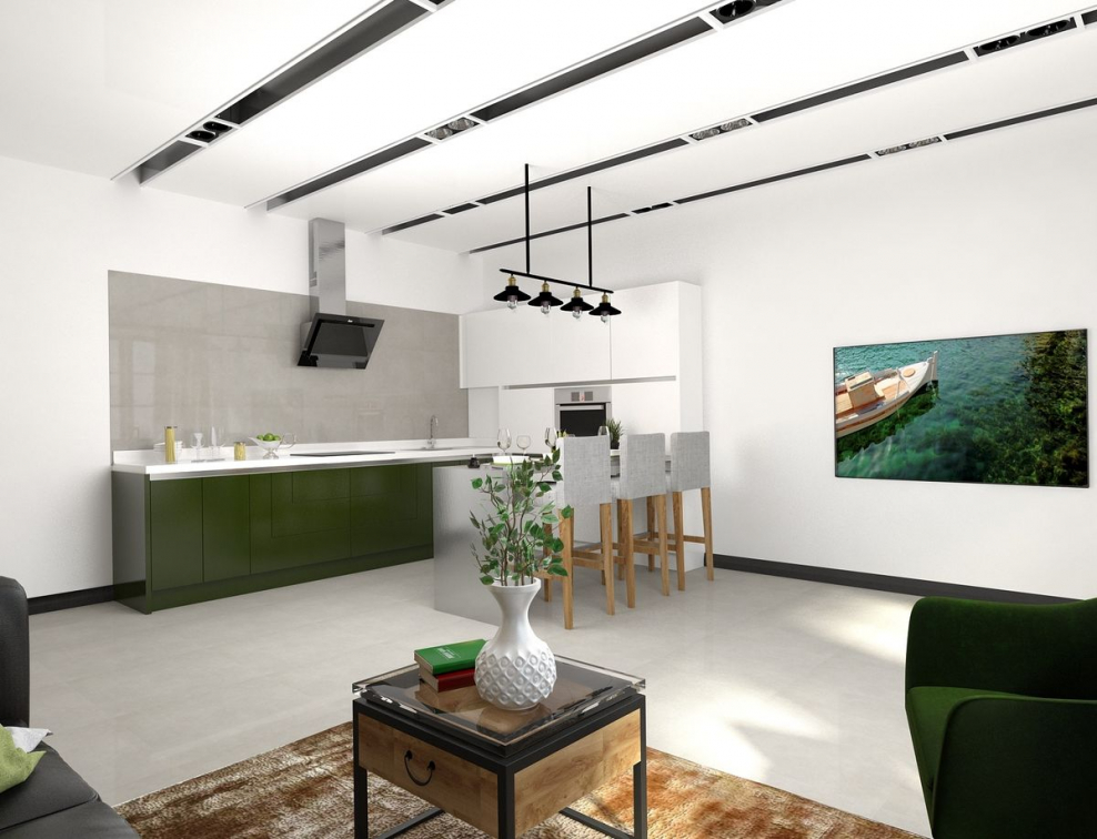 Кухни гостиные в стиле Минимализм