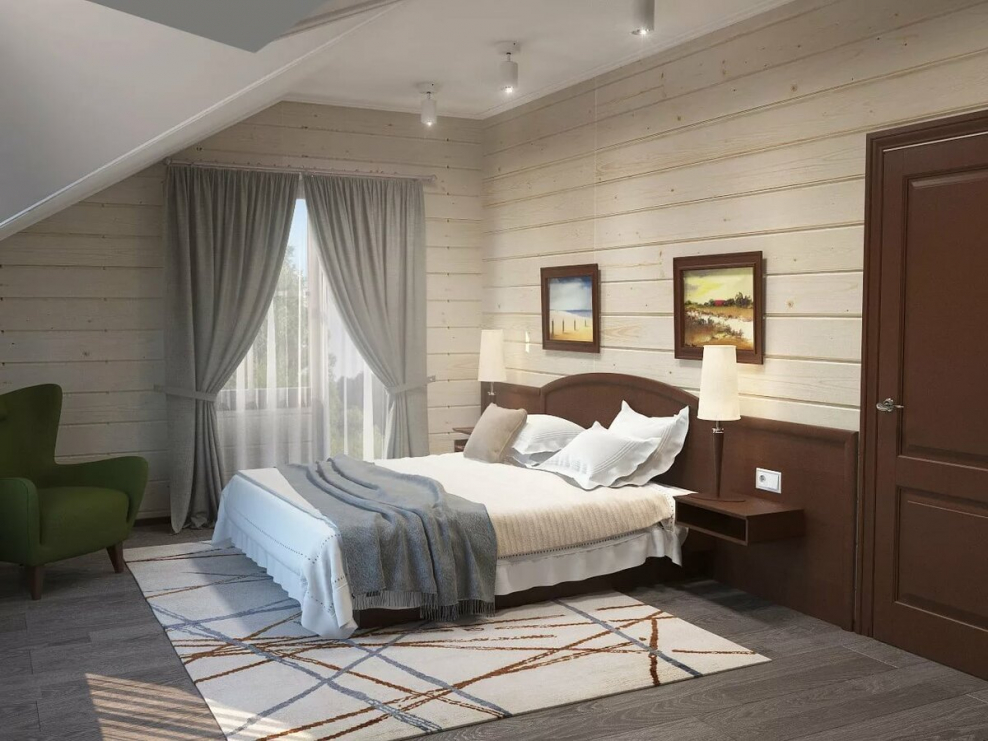 Имитация бруса в комнате