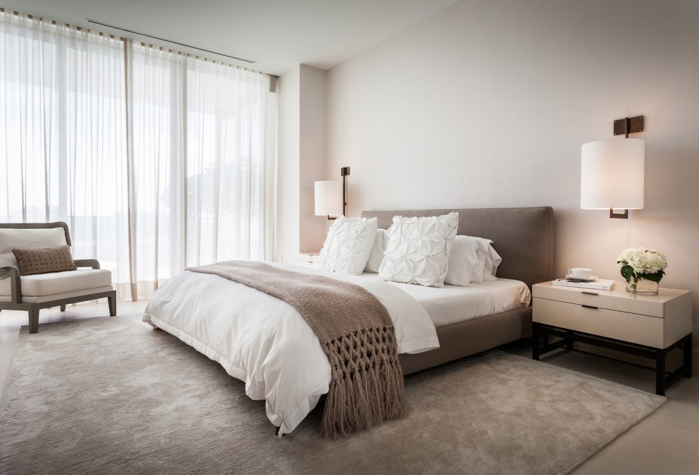 Спальня в стиле Минимализм в светлых тонах