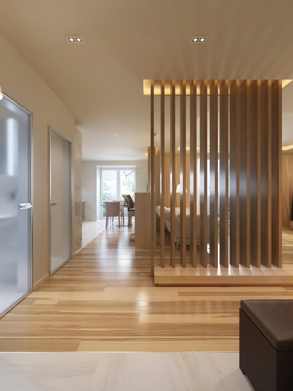 Деревянные перегородки в интерьере