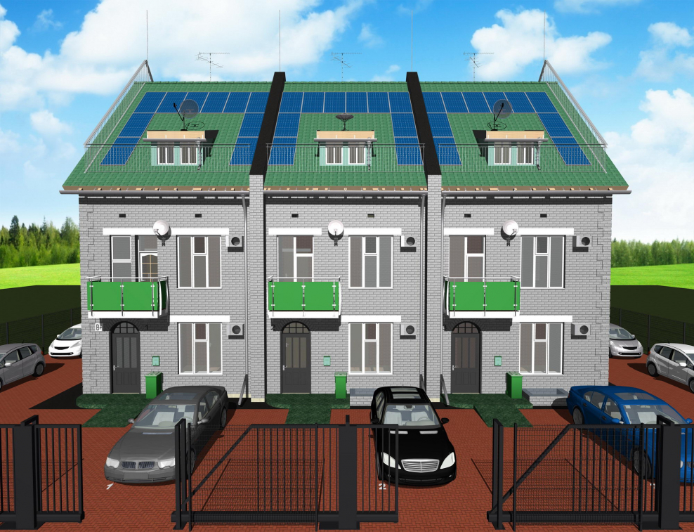 Проекты двухэтажных таунхаусов