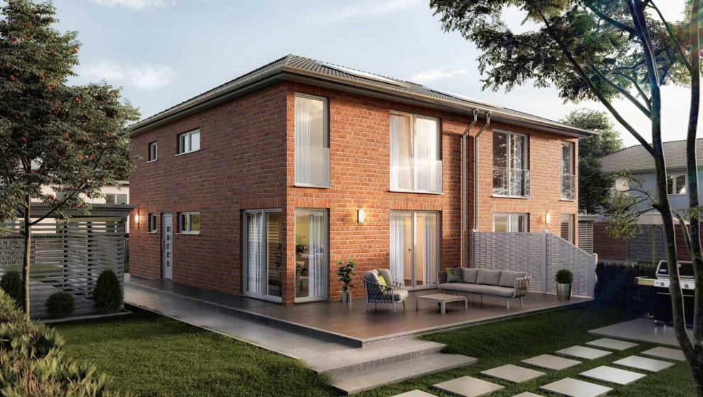 Фасад дуплекса