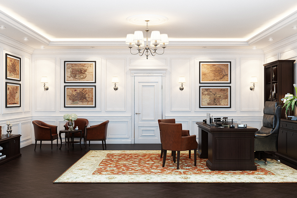 Дизайн офиса в стиле Неоклассика