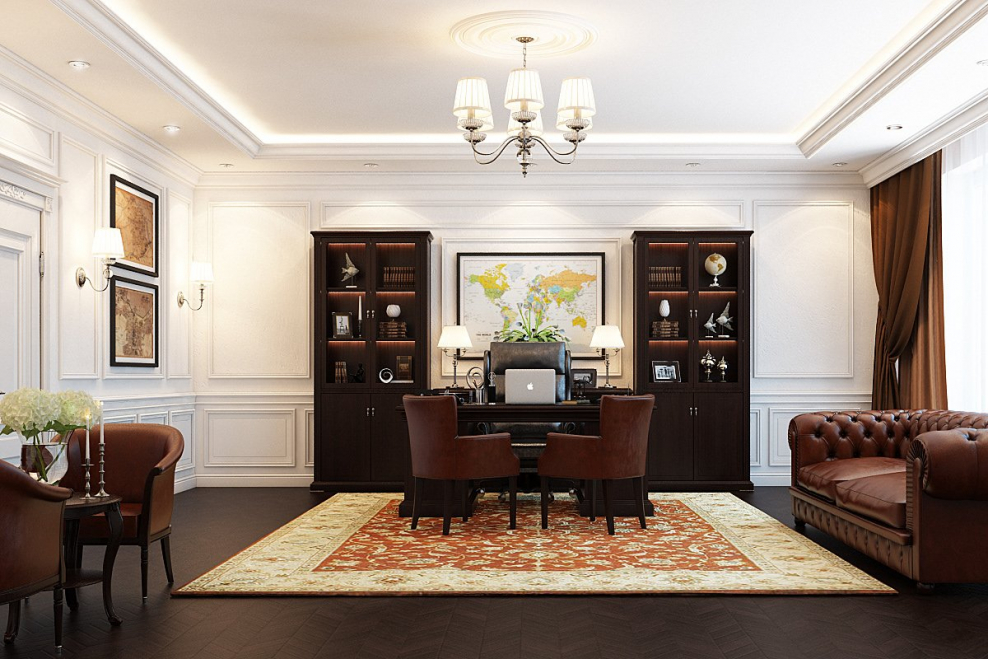 Кабинет директора в классическом стиле