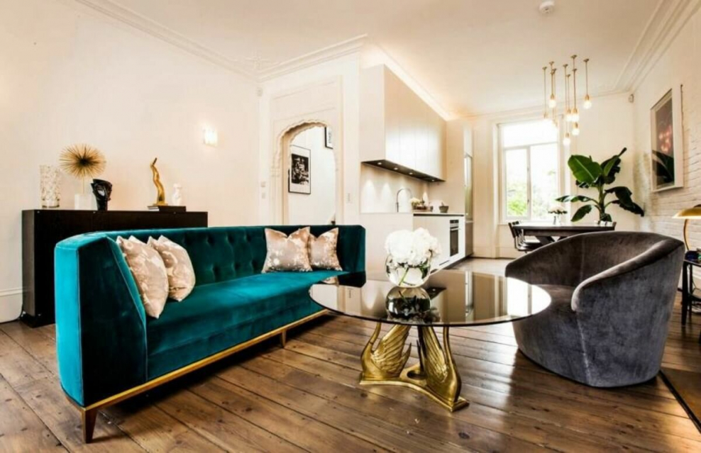 Бархатная мебель в интерьере