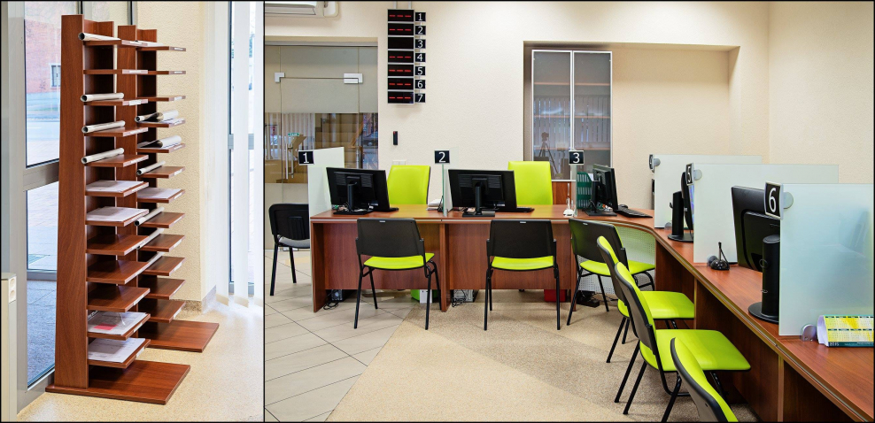 Расстановка офисные рамки