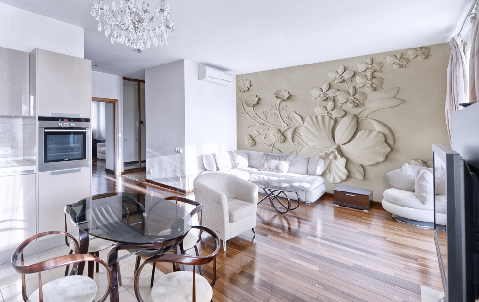 Комбинирование обоев в интерьере