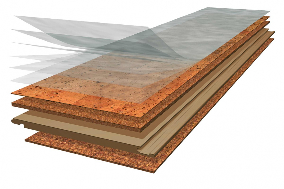 Пробковый ламинат структура